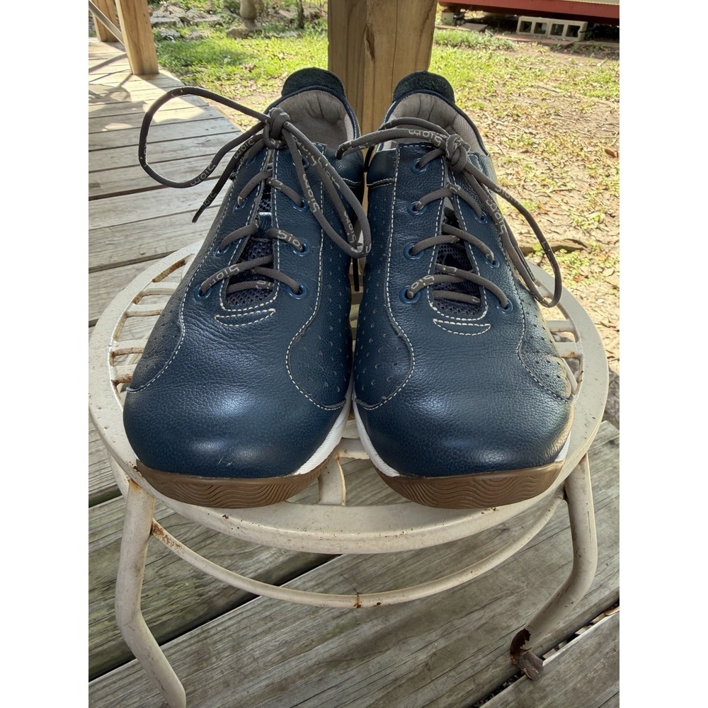 Dansko Womens 41 10.5-11 Blue Leather Lace Up Comfort Walking Shoes Sneakers EUC